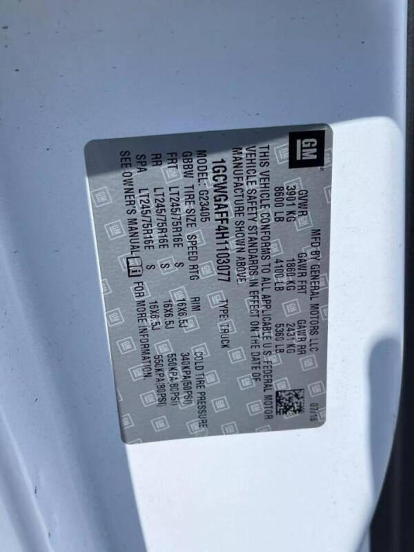 2017 Chevrolet Express 2500