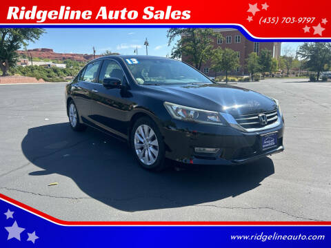 2013 Honda Accord for sale at Ridgeline Auto Sales in Saint George UT