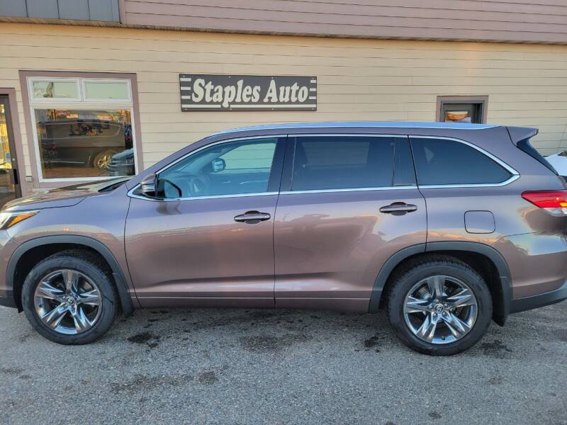 2019 Toyota Highlander for sale at STAPLES AUTO SALES in Staples MN