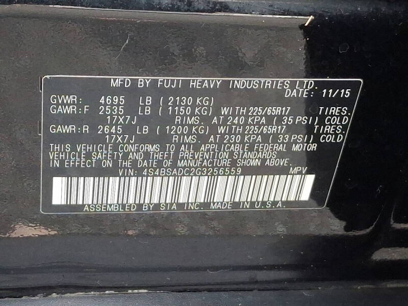 2016 Subaru Outback 2.5i Premium