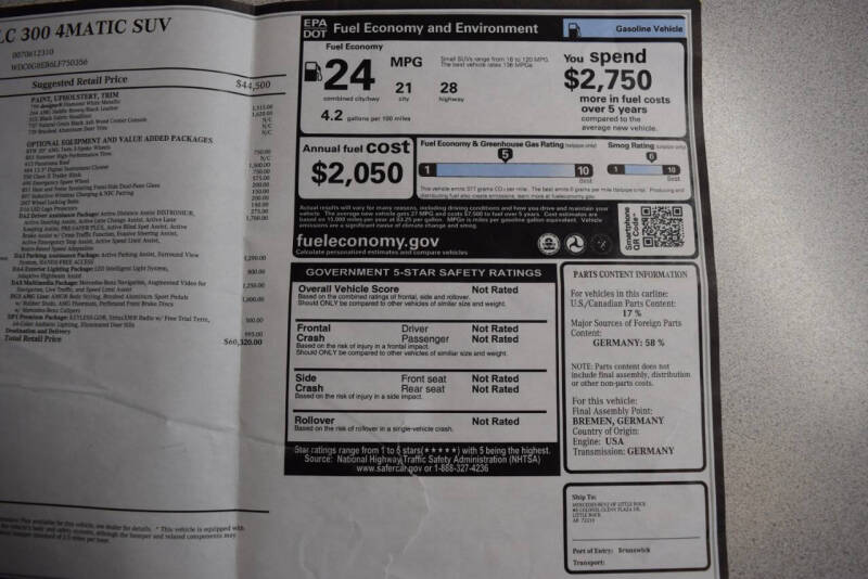 2020 Mercedes-Benz GLC GLC 300 4MATIC