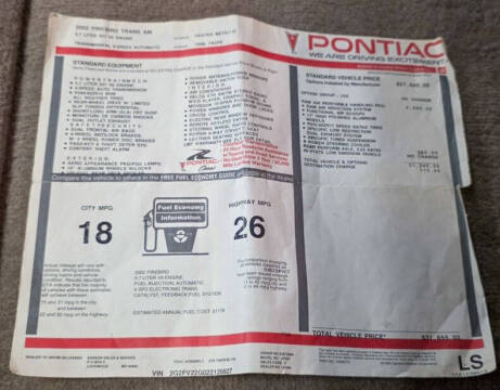 2002 Pontiac Firebird