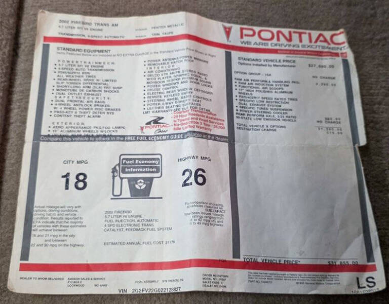 2002 Pontiac Firebird