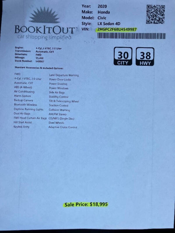 2020 Honda Civic LX