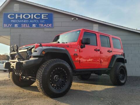 2013 Jeep Wrangler Unlimited for sale at CHOICE PRE OWNED AUTO LLC in Kernersville NC