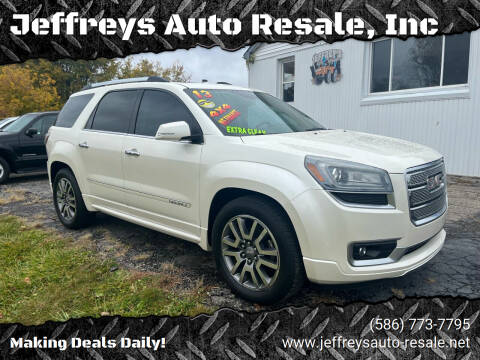 2013 GMC Acadia for sale at Jeffreys Auto Resale, Inc in Clinton Township MI