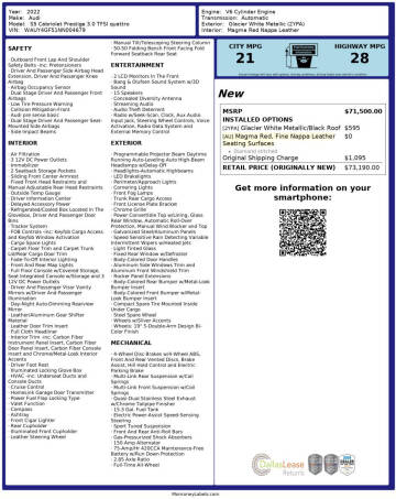 2022 Audi S5 3.0T quattro Prestige