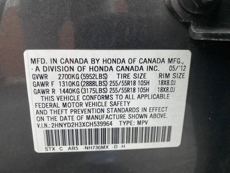 2012 Acura MDX SH-AWD w/Tech