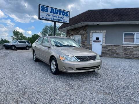 2002 Toyota Avalon for sale at 83 Autos in York PA