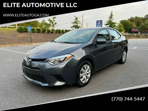 2016 Toyota Corolla for sale at ELITE AUTOMOTIVE LLC in Alpharetta GA