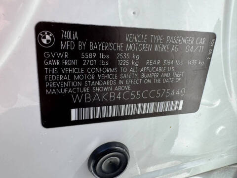 2012 BMW 7 Series 740Li