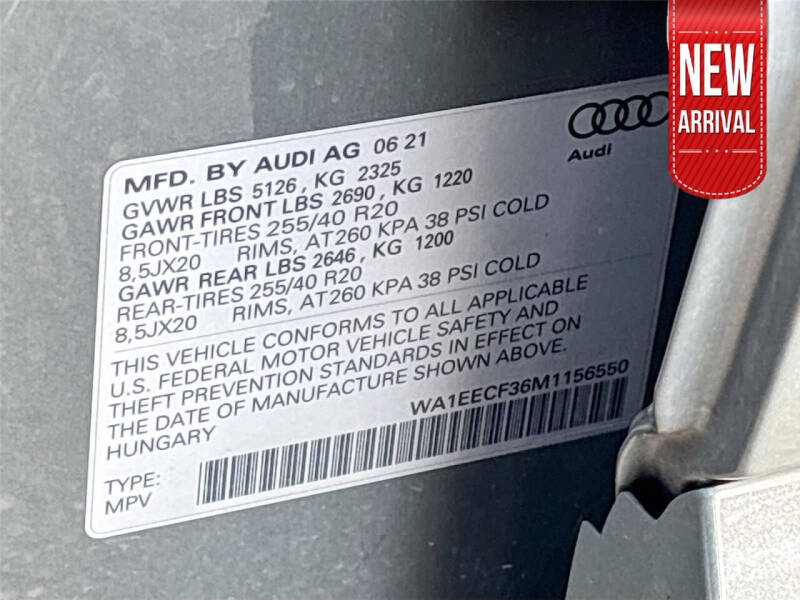 2021 Audi Q3 quattro S line Prem Plus 45 TFSI