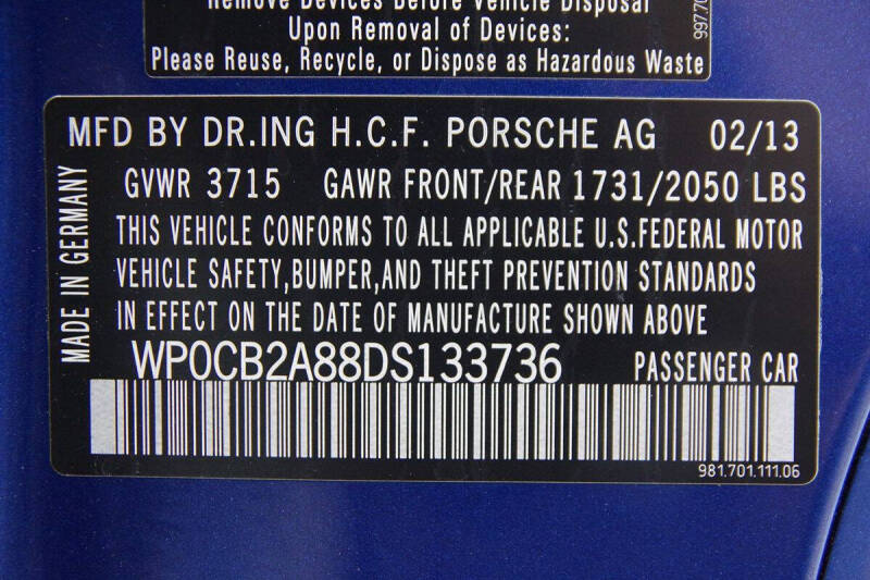 2013 Porsche Boxster S