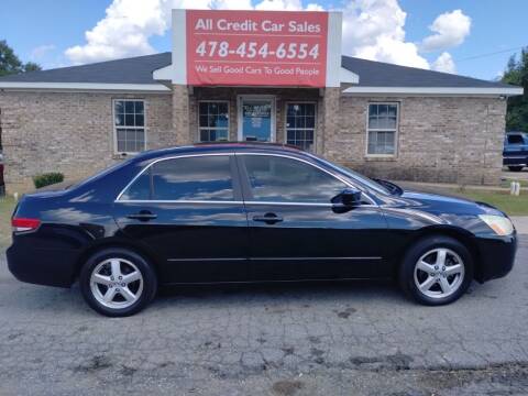 2003 Honda Accord for sale at All Credit Car Sales in Milledgeville GA