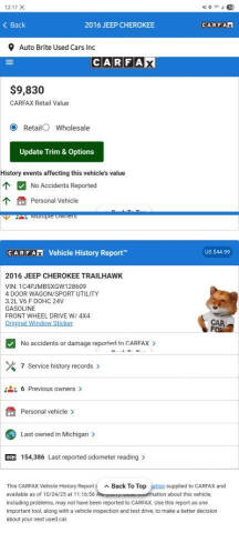 2016 Jeep Cherokee Trailhawk