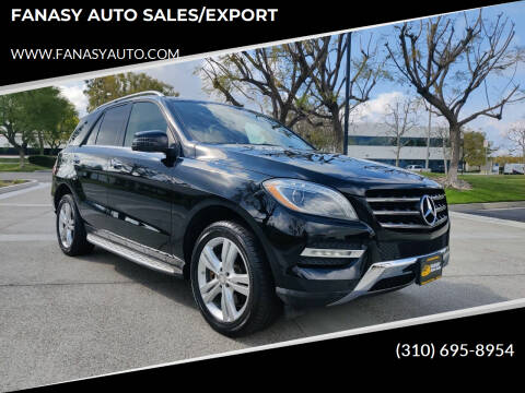 2013 Mercedes-Benz M-Class for sale at FANASY AUTO SALES/EXPORT in Yorba Linda CA