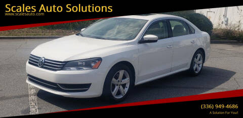 2013 Volkswagen Passat for sale at Scales Auto Solutions in Madison NC