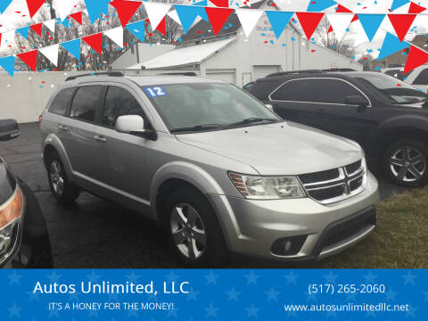 2012 Dodge Journey for sale at Autos Unlimited, LLC in Adrian MI