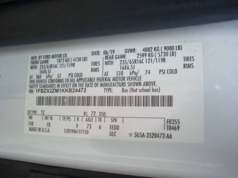 2019 Ford Transit 350 XLT