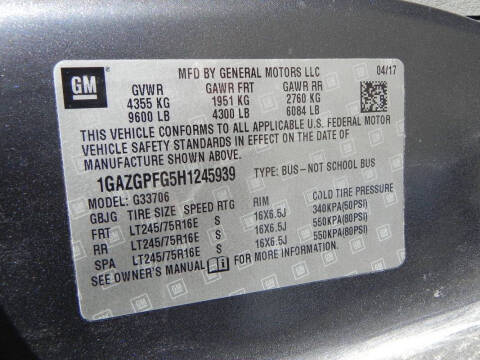 2017 Chevrolet Express LT 3500