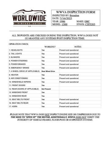 1986 GMC C/K 1500 Series