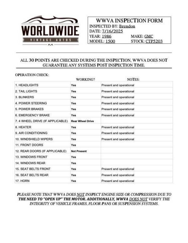 1986 GMC C/K 1500 Series