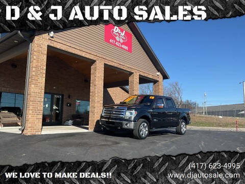 2013 Ford F-150 for sale at D & J AUTO SALES in Joplin MO