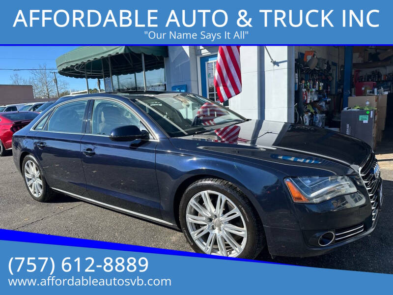 2014 Audi A8 L for sale at AFFORDABLE AUTO & TRUCK INC in Virginia Beach VA