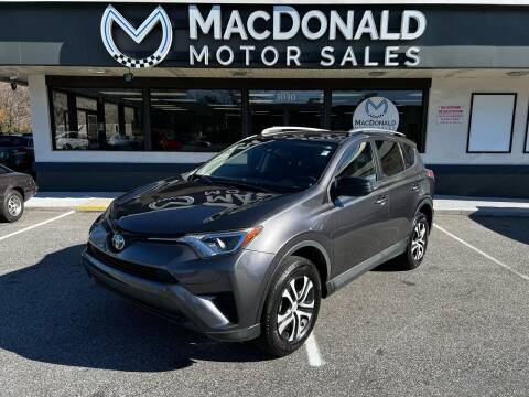2018 Toyota RAV4 for sale at MacDonald Motor Sales in High Point NC