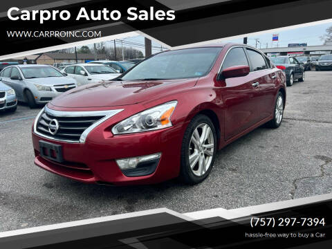 2013 Nissan Altima for sale at Carpro Auto Sales in Chesapeake VA