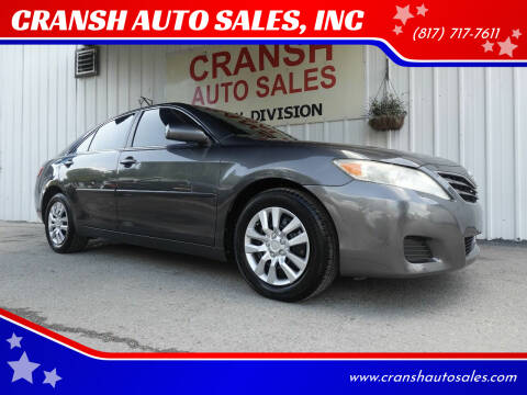 2011 Toyota Camry for sale at CRANSH AUTO SALES, INC in Arlington TX
