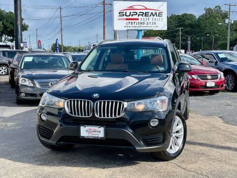 2016 BMW X3 for sale at Supreme Auto Sales in Chesapeake VA