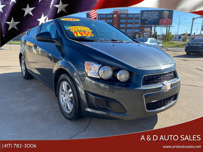 2016 Chevrolet Sonic for sale at A & D Auto Sales in Joplin MO