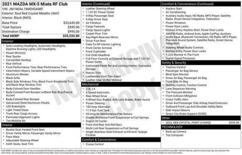 2021 Mazda MX-5 Miata RF Club