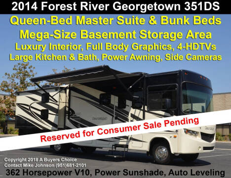 2014 Forest River Georgetown 351DS Bunk Bed RV for sale at A Buyers Choice in Jurupa Valley CA