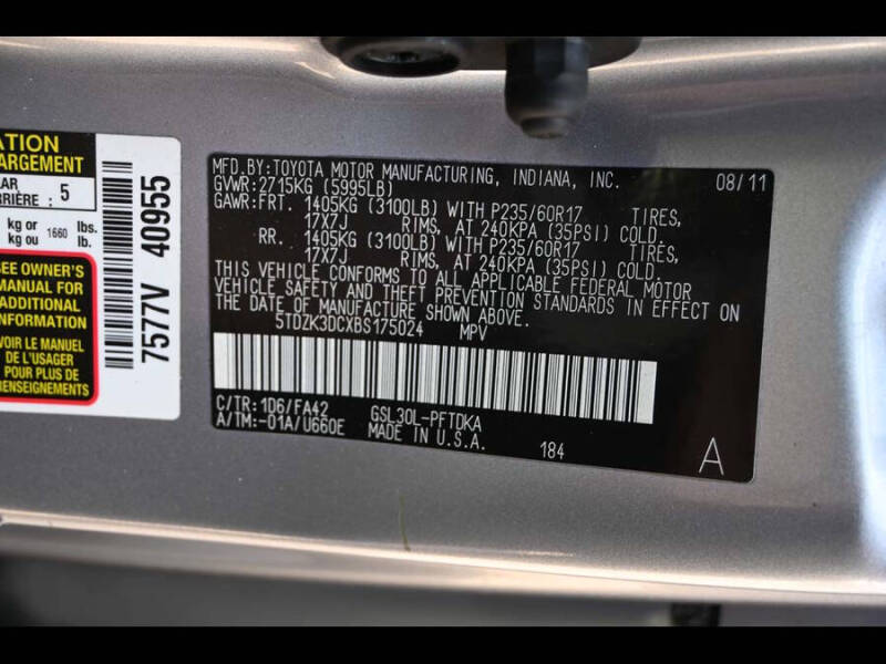 2011 Toyota Sienna Base 7-Passenger