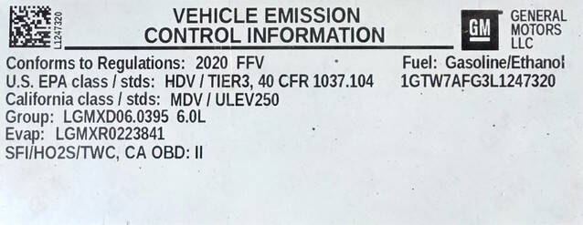 2020 GMC Savana 2500
