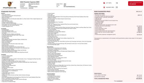 2022 Porsche Cayenne