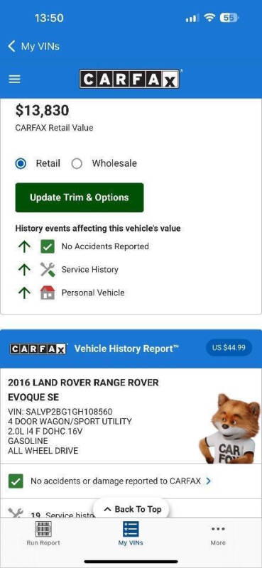 2016 Land Rover Range Rover Evoque SE Premium