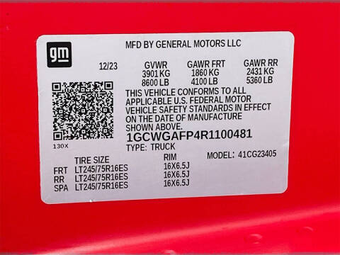 2024 Chevrolet Express 2500