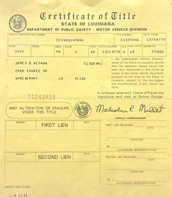 1968 Chevrolet C/K 10 Series