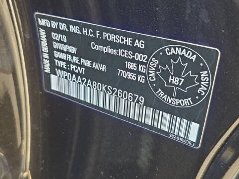 2019 Porsche 718 Cayman