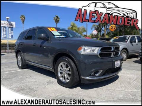 2018 Dodge Durango for sale at Alexander Auto Sales Inc in Whittier CA
