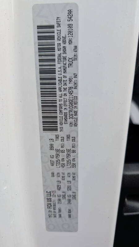 2016 RAM ProMaster 2500 159 WB