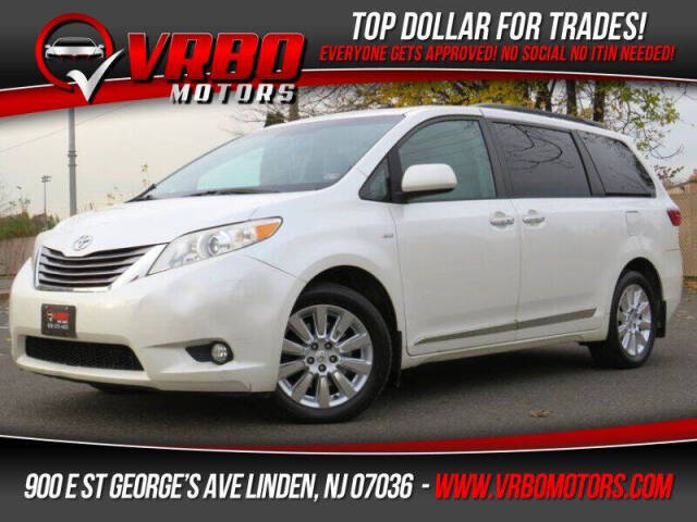 2016 Toyota Sienna for sale at Vrbo Motors in Linden, NJ