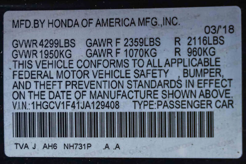 2018 Honda Accord EX