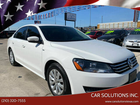 2015 Volkswagen Passat for sale at Car Solutions Inc. in San Antonio TX