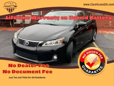 2012 Lexus CT 200h for sale at Cars4Less GA in Alpharetta GA