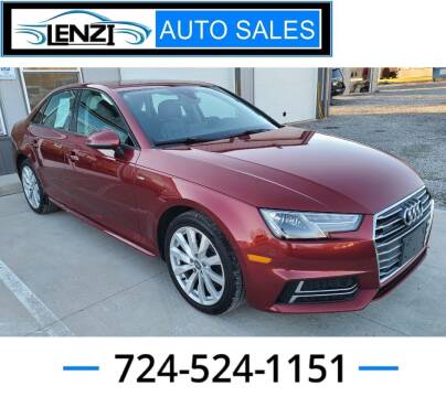 2018 Audi A4 for sale at LENZI AUTO SALES LLC in Sarver PA