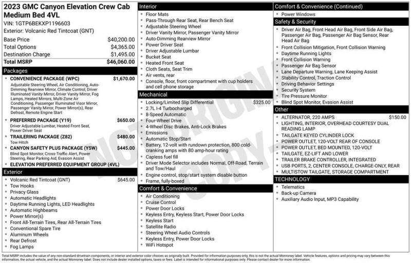 2023 GMC Canyon Elevation